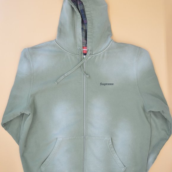 Supreme Bleached Zip Up Sweatshirt FW18